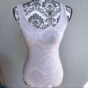 Forever 21 Ribbed Cream Tank Top